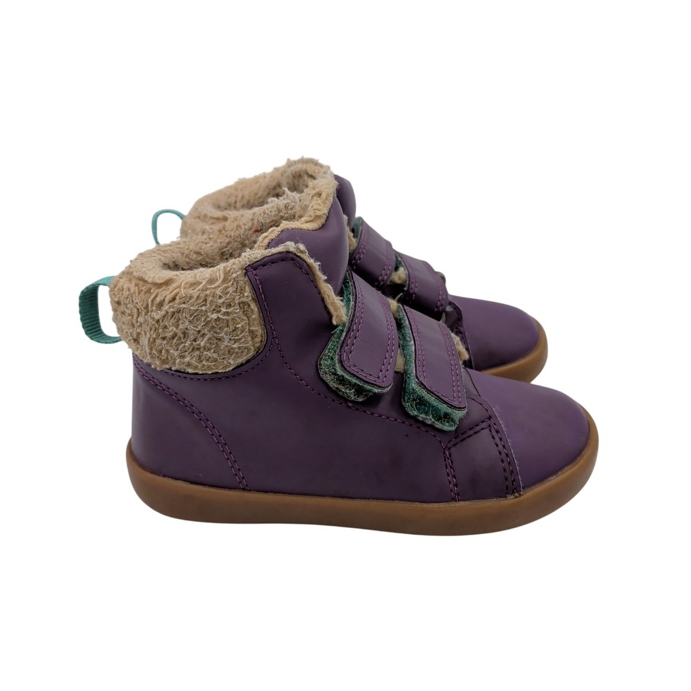 Ten Little Kids Purple Faux Fur Lined High Top Winter Boots Size 9.5 Toddler